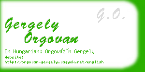 gergely orgovan business card